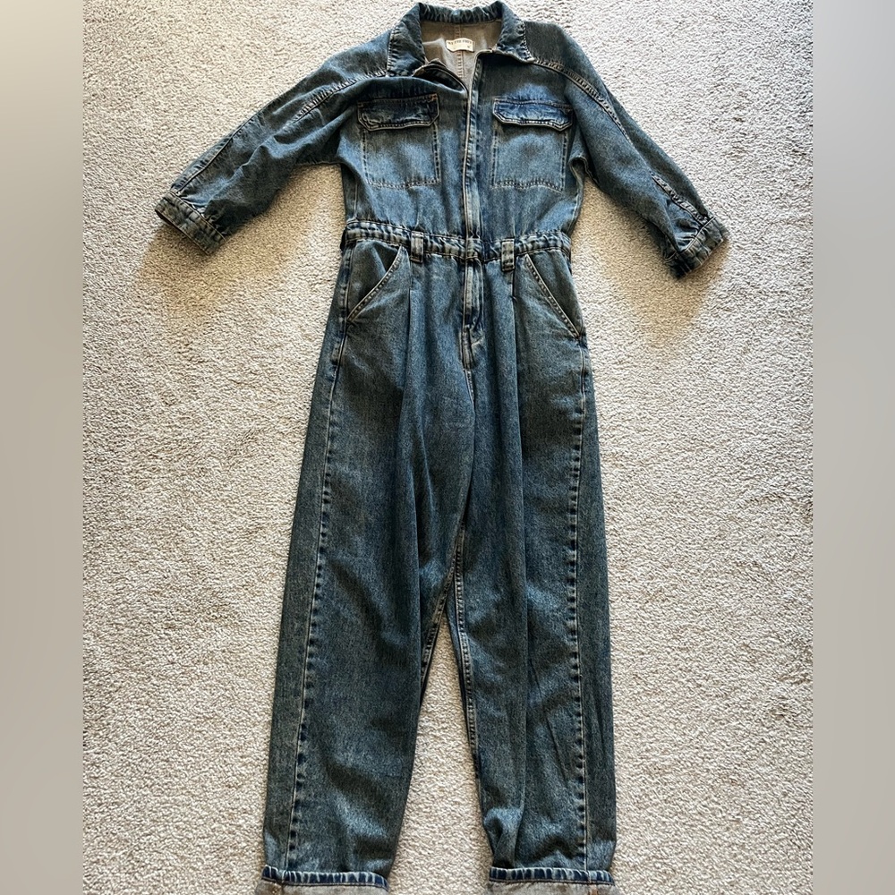 We the free size medium denim onesie